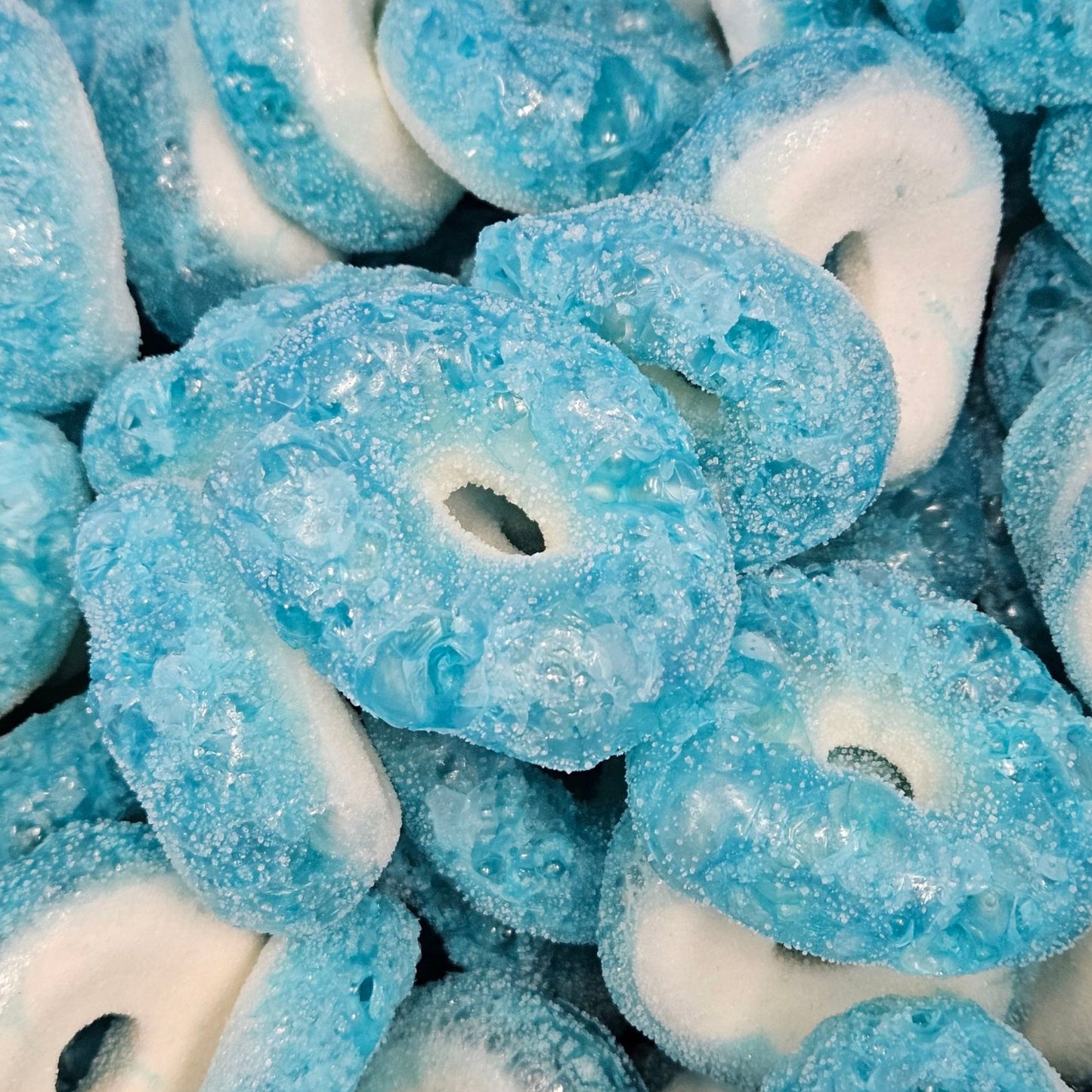 Freeze Dried Blue Raspberry Gummy Rings