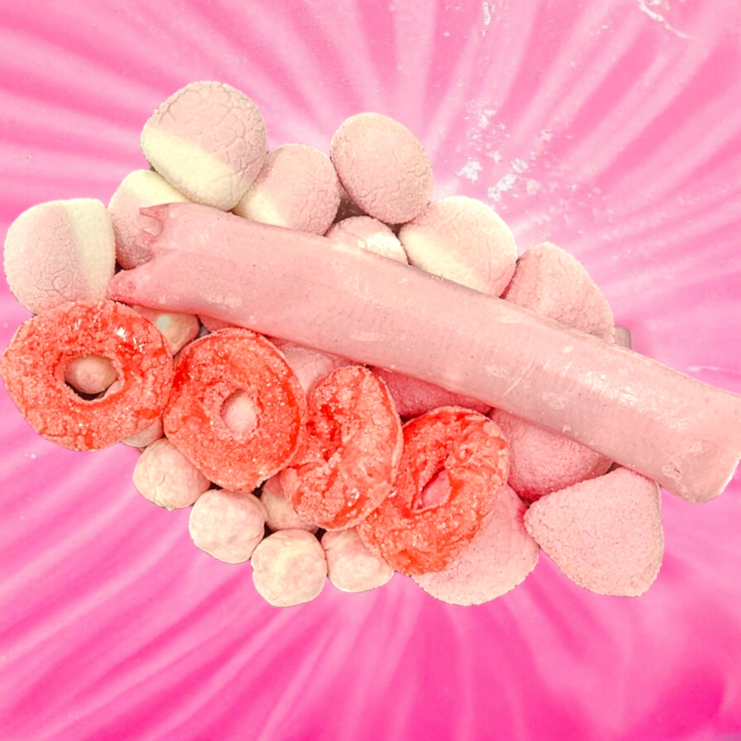 Freeze Dried Assorted Pink Candy Mix 80g
